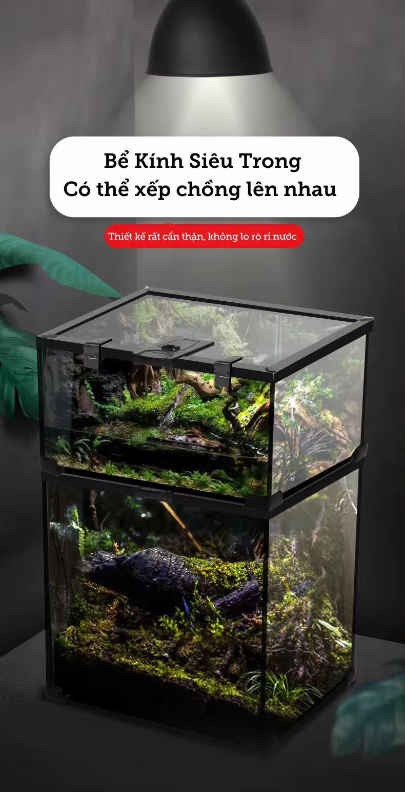 Bể Kính Chuyên Dụng Cho Bò Sát Nhỏ Nomoy - YL07 -Vietpet Garden Bể Kính Chuyên Dụng Cho Bò Sát Nhỏ Nomoy - YL07