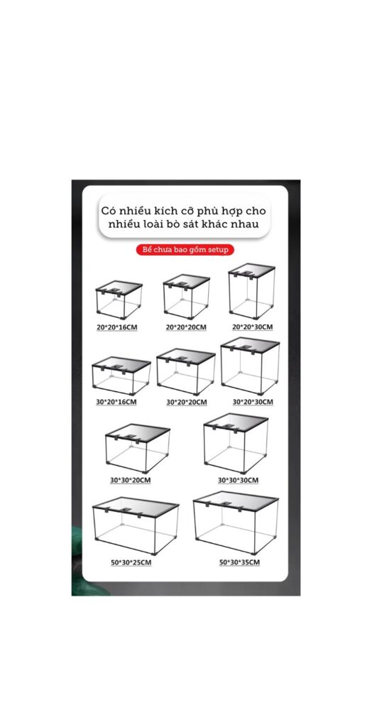 Bể Kính Chuyên Dụng Cho Bò Sát Nhỏ Nomoy - YL07 -Vietpet Garden