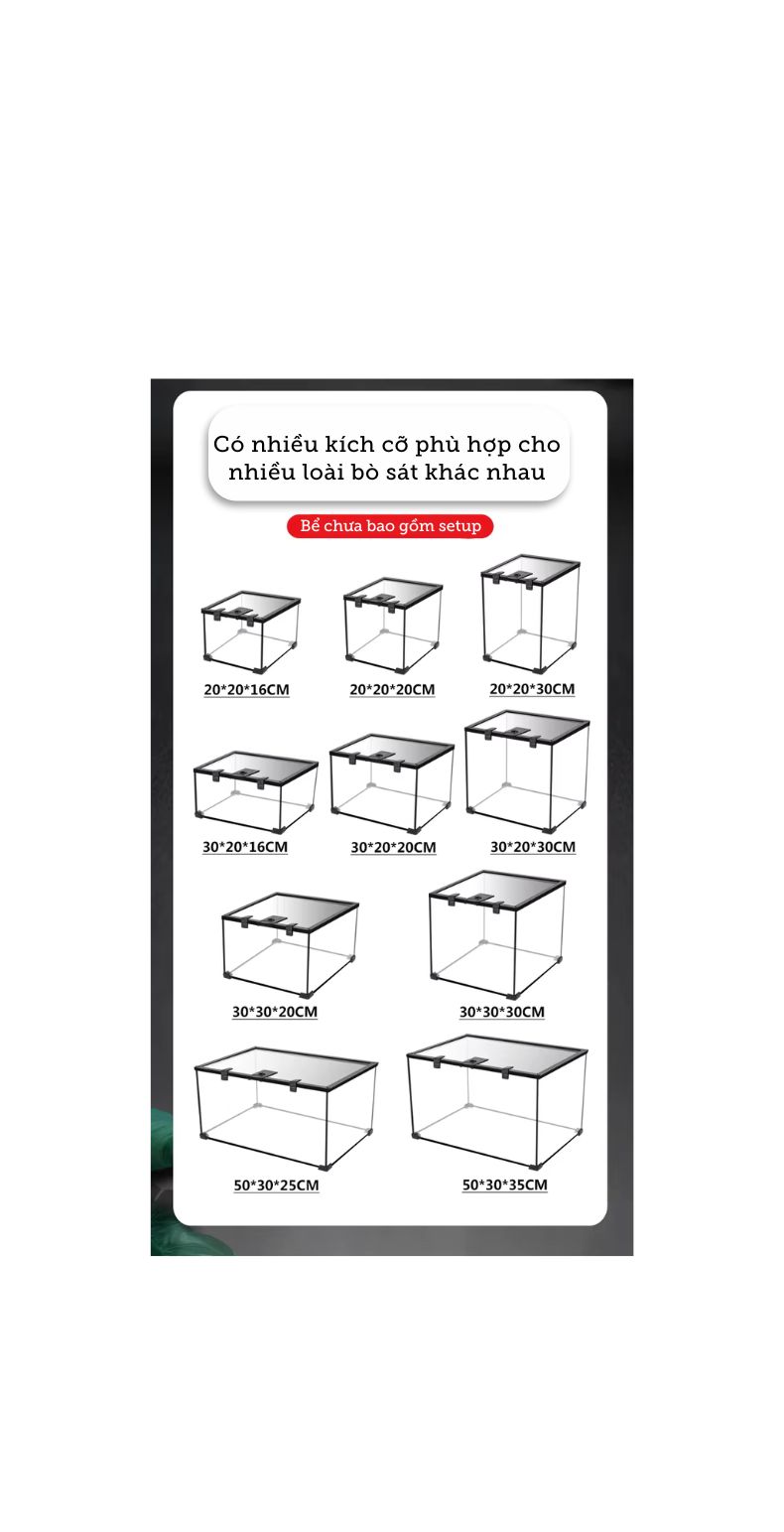 Bể Kính Chuyên Dụng Cho Bò Sát Nhỏ Nomoy - YL07 -Vietpet Garden Bể Kính Chuyên Dụng Cho Bò Sát Nhỏ Nomoy - YL07 -Vietpet Garden