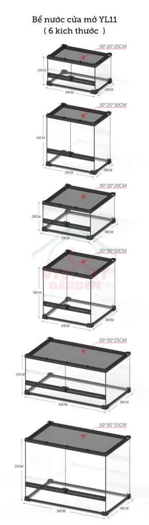 Bể kính cho bò sát YL11
