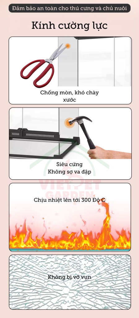 Bể kính cho bò sát YL11