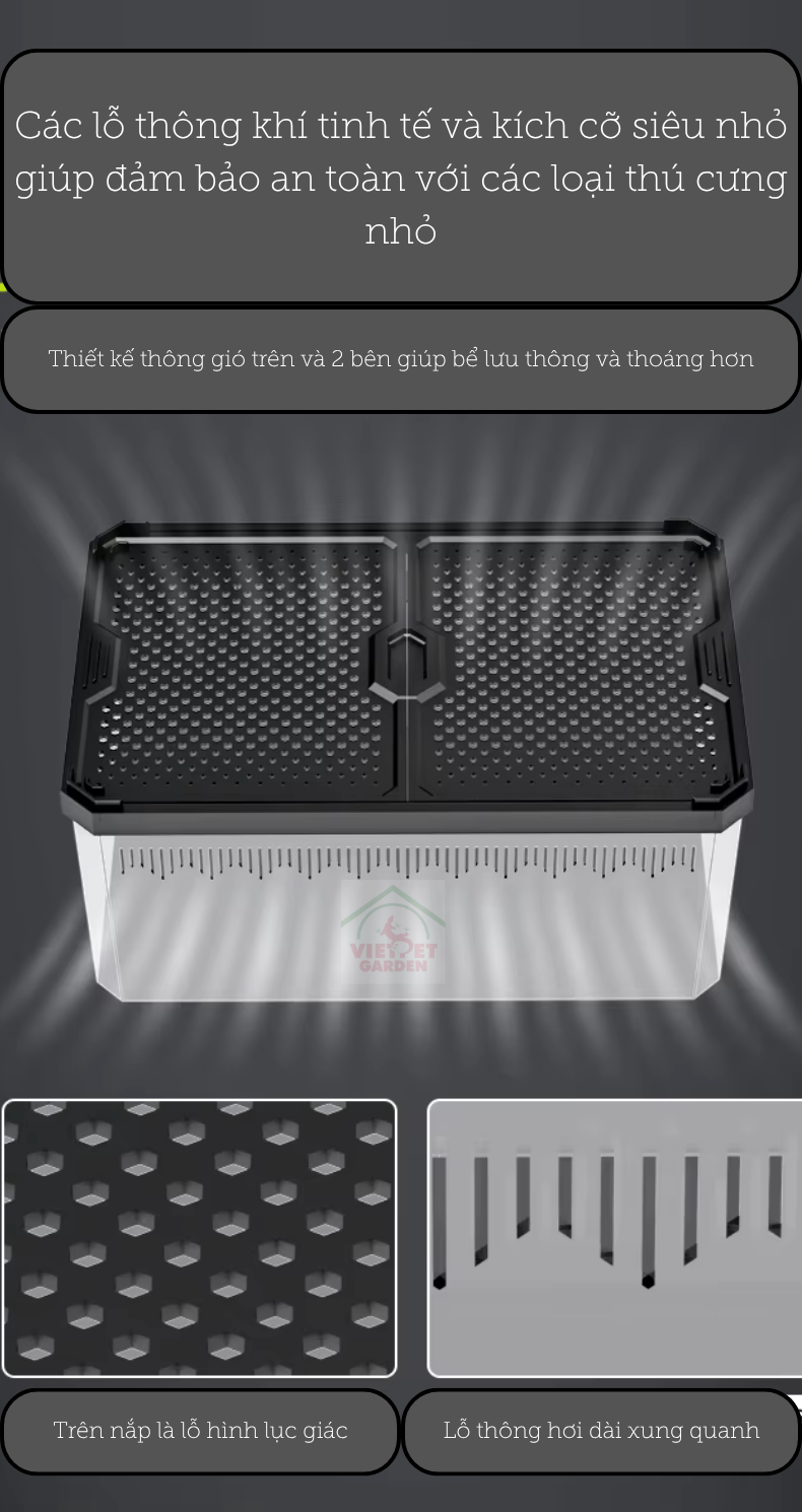 Hộp nuôi bò sát H14 Vietpetgarden (4) Hộp nuôi bò sát