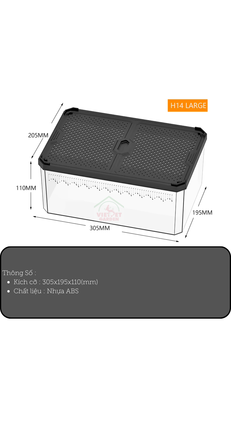 Hộp nuôi bò sát H14 Vietpetgarden (7) Hộp nuôi bò sát