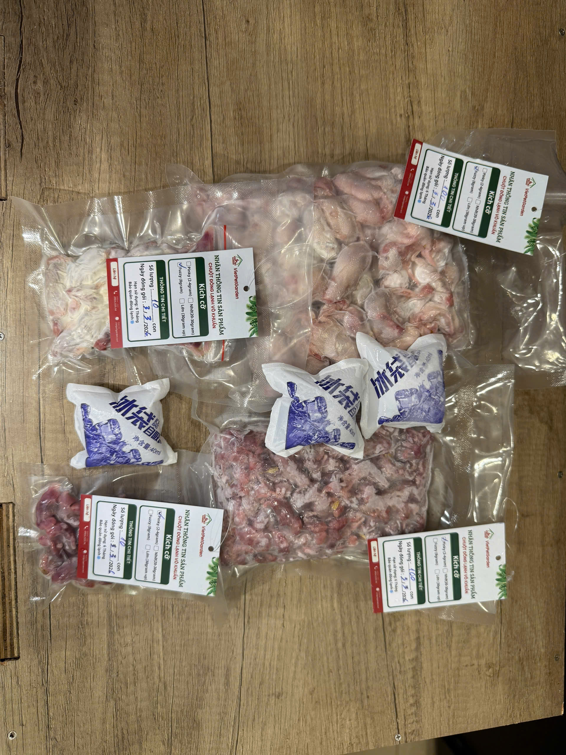 Chuột đông lạnh Vietpetgarden (3) Chuột pinky, chuột bạch cho trăn rắn